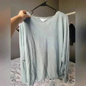 TIME and TRU sage blue sweater